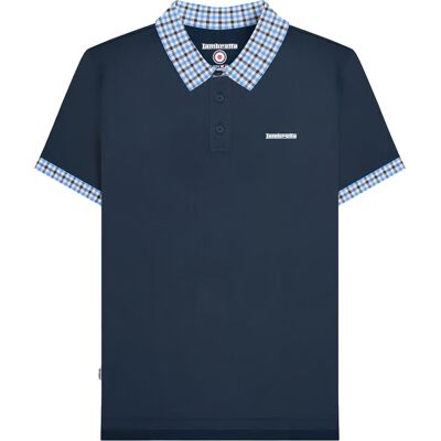 Lambretta Heren Gingham Big & Tall Polo Shirt (Marineblauw) 4XL Lambretta Heren Gingham Big & Tall Polo Shirt (Marineblauw) 4XL
