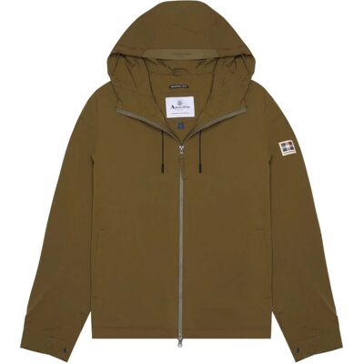 Aquascutum Active Hooded Stretch Windbreaker Army Green Jacket 3XL Aquascutum Active Hooded Stretch Windbreaker Army Green Jacket 3XL