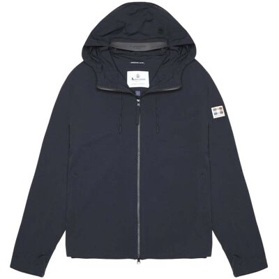 Aquascutum Active Hooded Stretch Windbreaker Marineblauwe Jas M Aquascutum Active Hooded Stretch Windbreaker Marineblauwe Jas M