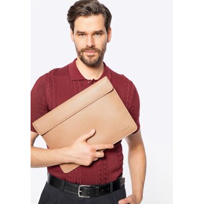 Wittchen Heren 13" Laptophoes in Imitatieleer Beige One Size Wittchen Heren 13" Laptophoes in Imitatieleer Beige One Size