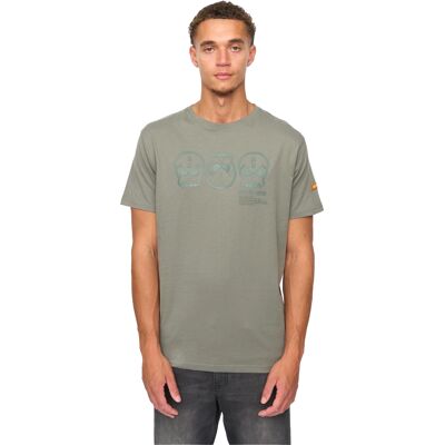 Duck and Cover Heren Deltamans T-shirt (Donker Olijf) S Duck and Cover Heren Deltamans T-shirt (Donker Olijf) S