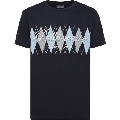 Billionaire Embroidered T-Shirt Round Neck Ss 3XL Billionaire Embroidered T-Shirt Round Neck Ss 3XL