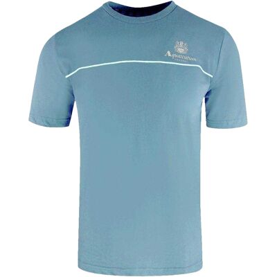 Aquascutum Heren Active Piping Detail T-Shirt (Blauw) M Aquascutum Heren Active Piping Detail T-Shirt (Blauw) M