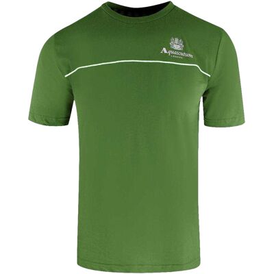 Aquascutum Heren Active Piping Detail T-Shirt (Groen) S Aquascutum Heren Active Piping Detail T-Shirt (Groen) S