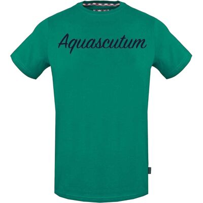 Aquascutum Handtekening T-shirt met logo voor heren (Groen) M Aquascutum Handtekening T-shirt met logo voor heren (Groen) M