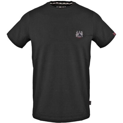 Aquascutum Heren Aldis borst Logo T-Shirt (Zwart) S Aquascutum Heren Aldis borst Logo T-Shirt (Zwart) S