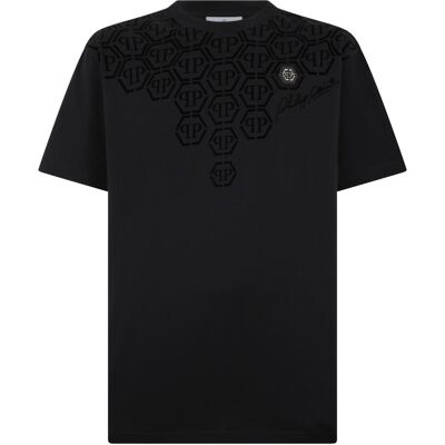 Philipp Plein Round Neck T-Shirt Degrade Monogram Monogram M Philipp Plein Round Neck T-Shirt Degrade Monogram Monogram M