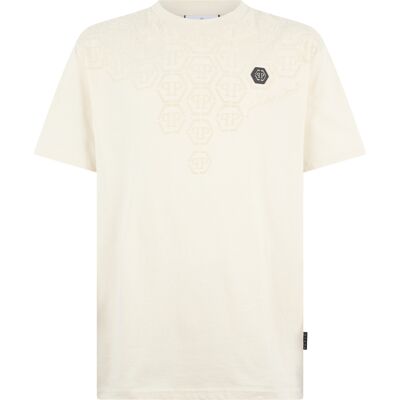Philipp Plein Round Neck T-Shirt Degrade Monogram Monogram M Philipp Plein Round Neck T-Shirt Degrade Monogram Monogram M