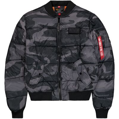 alpha industries MA-1 Puffer Bomber Camo Bomber Jacket M alpha industries MA-1 Puffer Bomber Camo Bomber Jacket M