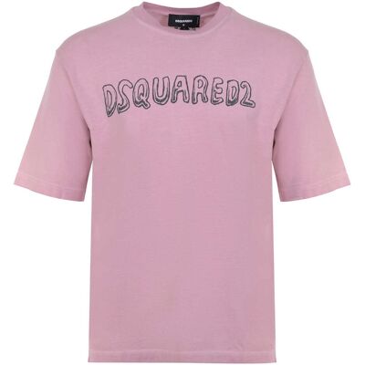 Dsquared2 Best Fade Loose Fit Cartoon Logo T-shirt Dusty Antic Rose L Dsquared2 Best Fade Loose Fit Cartoon Logo T-shirt Dusty Antic Rose L