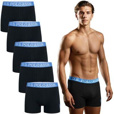 U.S. POLO ASSN. Heren Boxershorts 5-pack in katoenen elastaan M U.S. POLO ASSN. Heren Boxershorts 5-pack in katoenen elastaan M