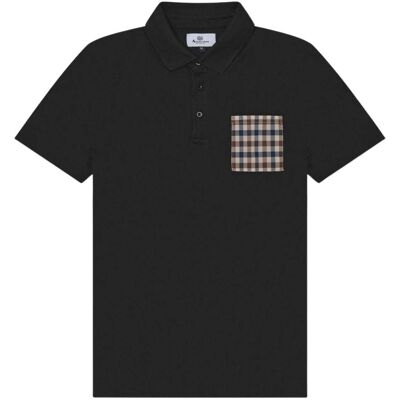 Aquascutum Active Beach Sailor Geruit Zwart Poloshirt 2XL Aquascutum Active Beach Sailor Geruit Zwart Poloshirt 2XL