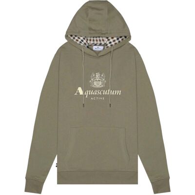 Aquascutum Active Big Logo Army Green Hoodie S Aquascutum Active Big Logo Army Green Hoodie S