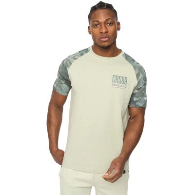 Crosshatch Heren Branton T-Shirt (Licht Olijf) XL Crosshatch Heren Branton T-Shirt (Licht Olijf) XL