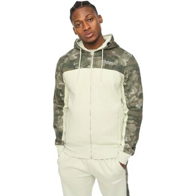 Crosshatch Mannen Branton Volledige Rits Hoodie (Licht Olijf) M Crosshatch Mannen Branton Volledige Rits Hoodie (Licht Olijf) M