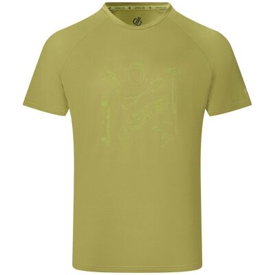 Dare 2B Heren Tech II Grafisch T-Shirt (Gouden cipres) 2XL Dare 2B Heren Tech II Grafisch T-Shirt (Gouden cipres) 2XL