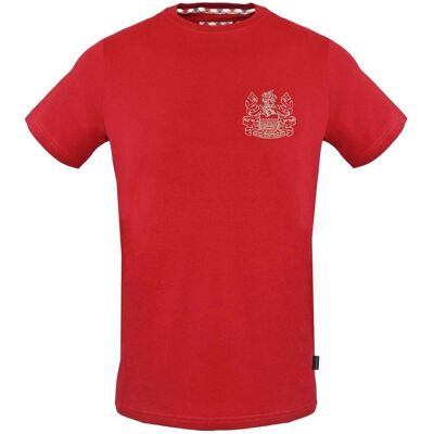 Aquascutum Heren Aldis Gestikt Logo T-Shirt (Rood) S Aquascutum Heren Aldis Gestikt Logo T-Shirt (Rood) S