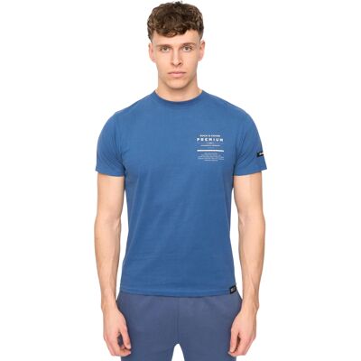 Duck and Cover Mannen Rayland Katoenen T-Shirt (Blauw) L Duck and Cover Mannen Rayland Katoenen T-Shirt (Blauw) L