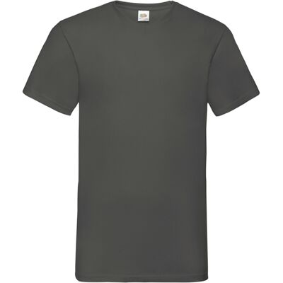 Fruit of the Loom Heren Valueweight V Neck T-shirt (Licht Grafiet) 3XL Fruit of the Loom Heren Valueweight V Neck T-shirt (Licht Grafiet) 3XL