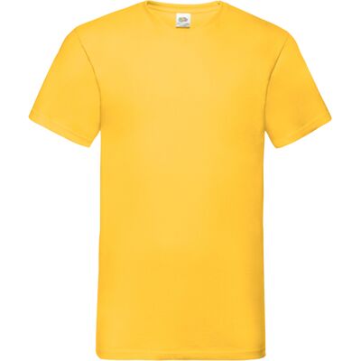 Fruit of the Loom Heren Valueweight V Neck T-shirt (Zonnebloem) 3XL Fruit of the Loom Heren Valueweight V Neck T-shirt (Zonnebloem) 3XL