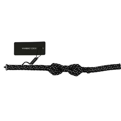 Dolce & Gabbana Black Polka Dots Silk verstelbare nek papillon mannen bogen herenbind One Size Dolce & Gabbana Black Polka Dots Silk verstelbare nek papillon mannen bogen herenbind One Size