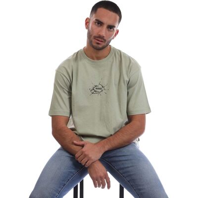 Boss Heren Logo Katoen Crew Neck T-shirt (Groen) 2XL Boss Heren Logo Katoen Crew Neck T-shirt (Groen) 2XL