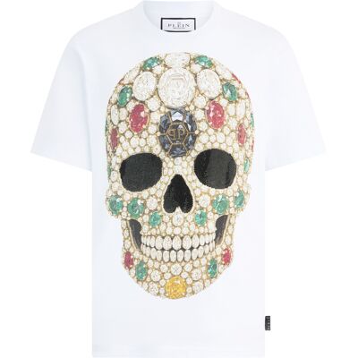 Philipp Plein Round Neck T-Shirt Skull Stones 4XL Philipp Plein Round Neck T-Shirt Skull Stones 4XL