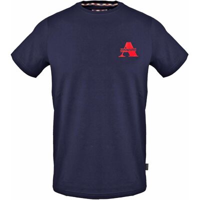 Aquascutum Heren Logo T-shirt met ronde hals (Marine) XL Aquascutum Heren Logo T-shirt met ronde hals (Marine) XL