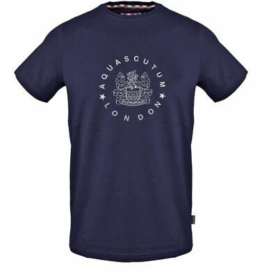 Aquascutum Heren Circle Logo Regular T-Shirt (Marine) S Aquascutum Heren Circle Logo Regular T-Shirt (Marine) S