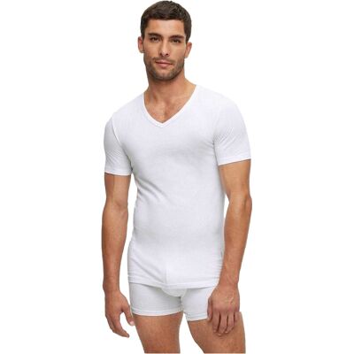 Boss Heren Logo Slim T-Shirt (Set van 2) (Wit) 2XL Boss Heren Logo Slim T-Shirt (Set van 2) (Wit) 2XL