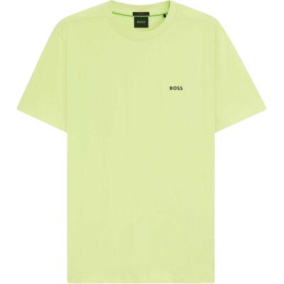 Boss Heren Logo Regular T-Shirt (Kalk) S Boss Heren Logo Regular T-Shirt (Kalk) S