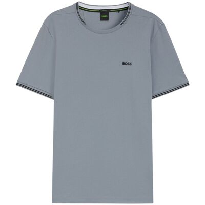 Boss Heren Hbg Taul katoenen T-shirt met normale pasvorm (Donkergrijs) M Boss Heren Hbg Taul katoenen T-shirt met normale pasvorm (Donkergrijs) M
