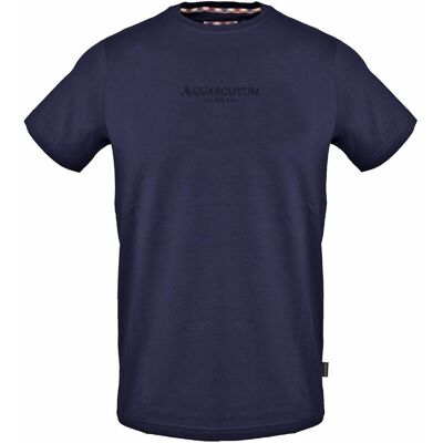 Aquascutum Heren Logo Regular T-Shirt (Marine) S Aquascutum Heren Logo Regular T-Shirt (Marine) S