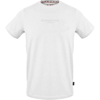 Aquascutum Heren Logo Crew Neck Regular T-shirt (Wit) S Aquascutum Heren Logo Crew Neck Regular T-shirt (Wit) S