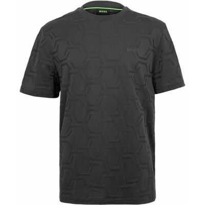 Boss Heren HexaQuilt Regular T-Shirt (Donkerblauw) S Boss Heren HexaQuilt Regular T-Shirt (Donkerblauw) S