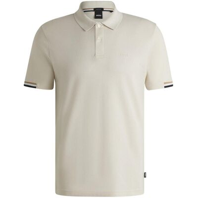 Boss Heren Parlay 147 Poloshirt (Crème) XS Boss Heren Parlay 147 Poloshirt (Crème) XS
