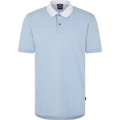 Boss Heren Melange Regular Poloshirt (Pastelblauw) 2XL Boss Heren Melange Regular Poloshirt (Pastelblauw) 2XL