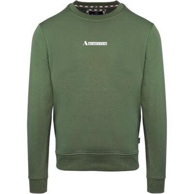 Aquascutum Heren Katoenmix geribbeld kraag Regular Sweatshirt (Militair Groen) 2XL Aquascutum Heren Katoenmix geribbeld kraag Regular Sweatshirt (Militair Groen) 2XL