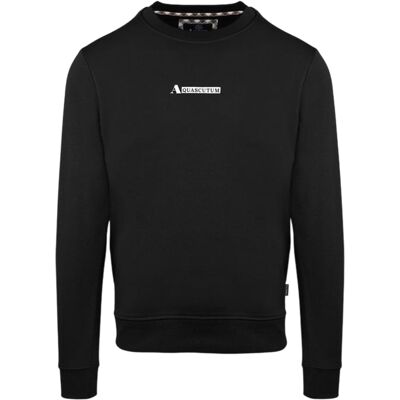 Aquascutum Heren Katoenmix geribbeld kraag Regular Sweatshirt (Zwart) 2XL Aquascutum Heren Katoenmix geribbeld kraag Regular Sweatshirt (Zwart) 2XL
