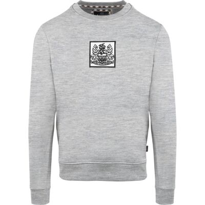 Aquascutum Heren geribbeld sweatshirt (Grijs) 2XL Aquascutum Heren geribbeld sweatshirt (Grijs) 2XL