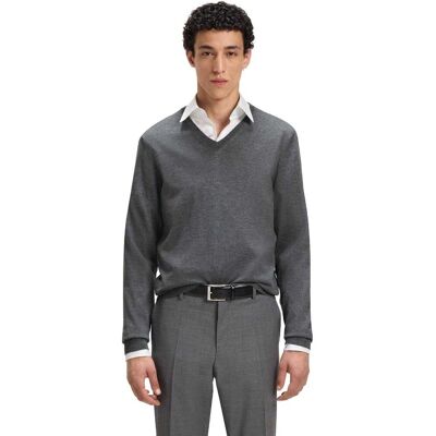 Boss Heren Gebreide Regelmatige Formele Pullover (Medium Grijs) 3XL Boss Heren Gebreide Regelmatige Formele Pullover (Medium Grijs) 3XL