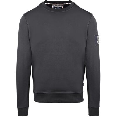 Aquascutum Heren Patch Sweatshirt (Antraciet) M Aquascutum Heren Patch Sweatshirt (Antraciet) M