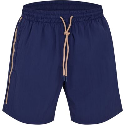 Boss Heren Polyester gestreepte zwembroek Relaxed Fit (Marine) S Boss Heren Polyester gestreepte zwembroek Relaxed Fit (Marine) S
