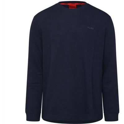 Hugo Heren Austin Gestructureerde Pyjama Top (Marine) S Hugo Heren Austin Gestructureerde Pyjama Top (Marine) S