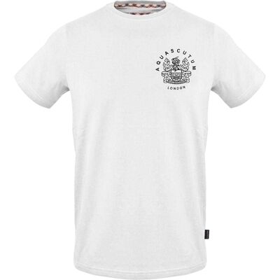 Aquascutum Heren Logo Crew Neck Regular T-shirt (Wit) 2XL Aquascutum Heren Logo Crew Neck Regular T-shirt (Wit) 2XL