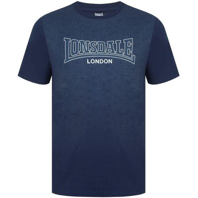Lonsdale Heren Geometrisch Logo T-Shirt (Blauw) L Lonsdale Heren Geometrisch Logo T-Shirt (Blauw) L