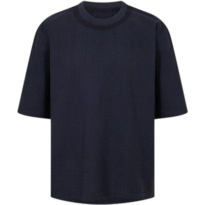 Ted Baker Heren Textured Crew Neck Regular T-shirt (Marine) M Ted Baker Heren Textured Crew Neck Regular T-shirt (Marine) M