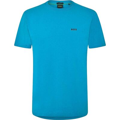 Boss Heren Logo Regular T-Shirt (Turquoise/Aqua) S Boss Heren Logo Regular T-Shirt (Turquoise/Aqua) S