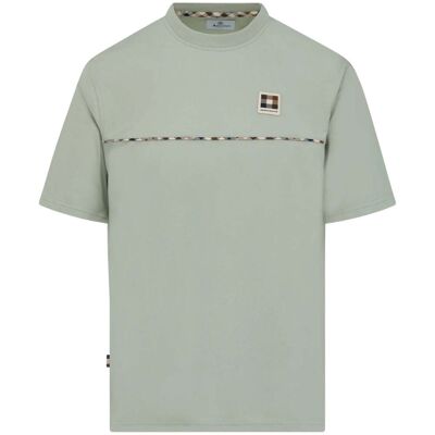 Aquascutum Active Club Check Piping Design Salvia Lichtgroen T-shirt M Aquascutum Active Club Check Piping Design Salvia Lichtgroen T-shirt M