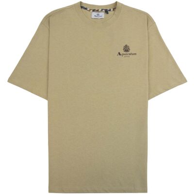 Aquascutum Active T-shirt Met Klein Logo, Beige XL Aquascutum Active T-shirt Met Klein Logo, Beige XL
